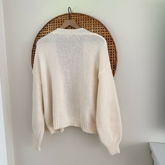 Fashion Nova Women White Cherry Embroidered Cardigan Sweater Plus 2X Y2K Cute - Picture 6 of 10